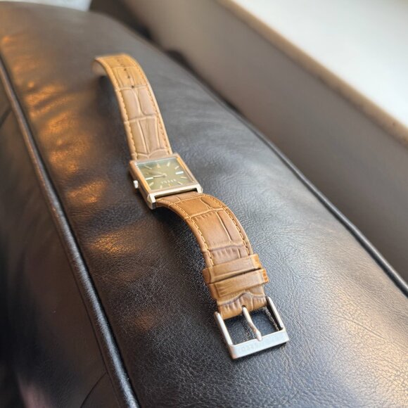 Breda Virgil Mens Watch Moss Green Croc - Picture 4 of 6